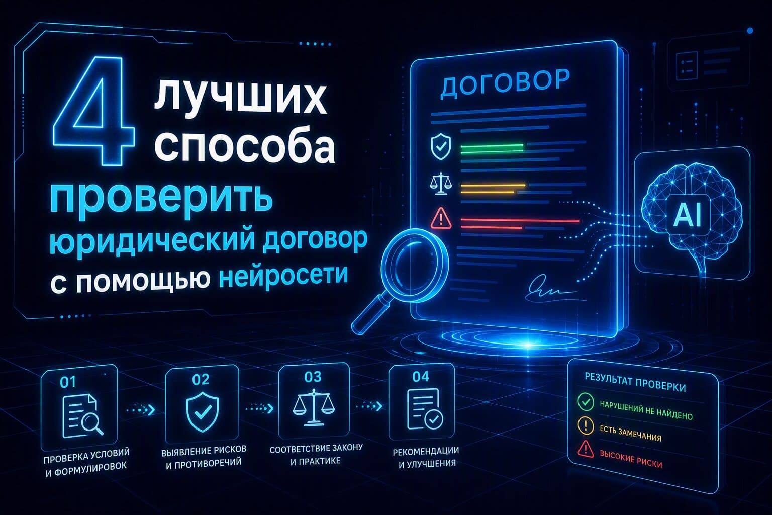4 лучших способа проверить юридический договор с помощью нейросети