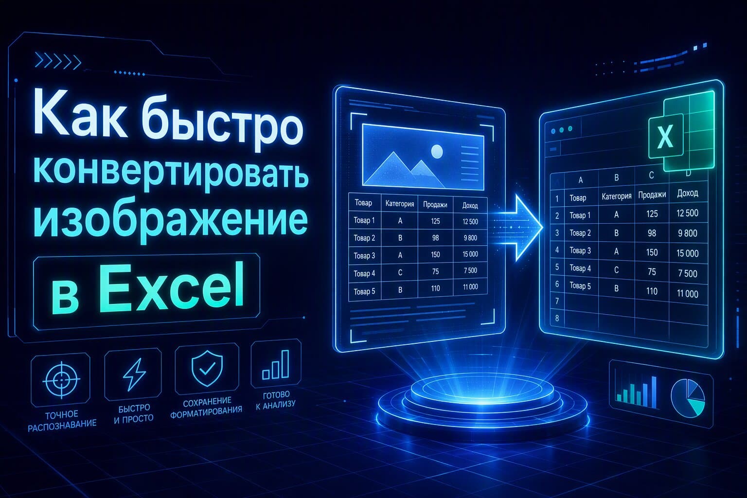 Как быстро конвертировать изображение в Excel