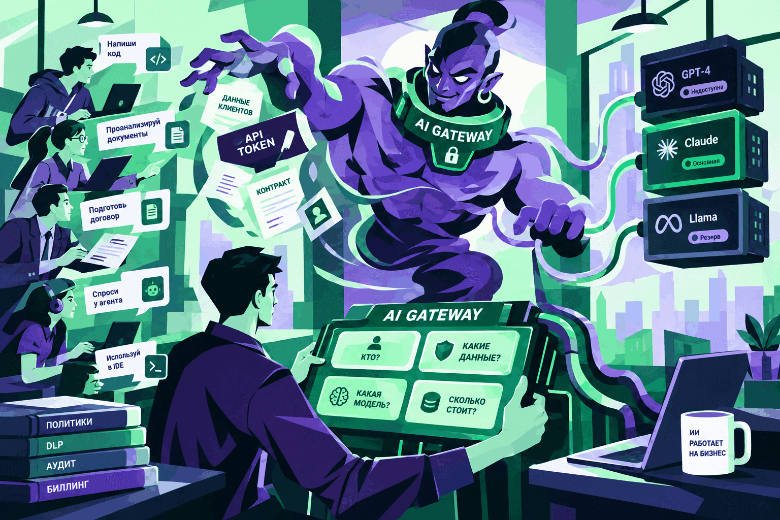AI Gateway как единая точка входа к LLM: как дать сотрудникам ИИ и не потерять контроль