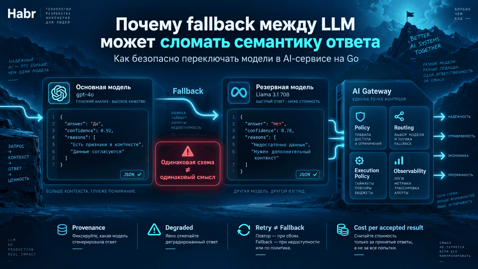 Почему fallback между LLM может сломать семантику ответа