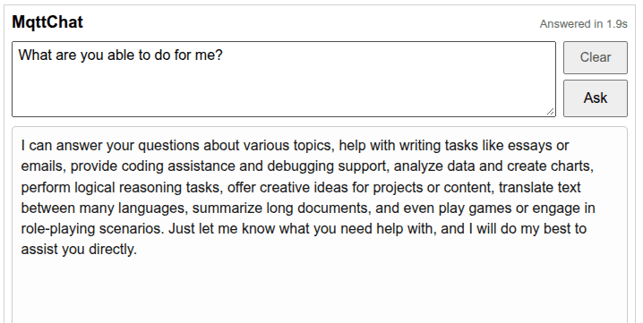 I asked my AI agent for a private LLM client/server. It built one out of MQTT and 1,000 lines